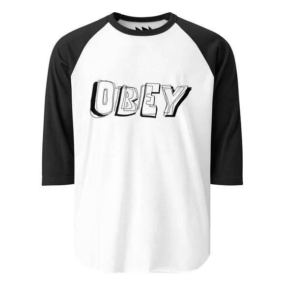 OBEY - 3/4 sleeve raglan shirt